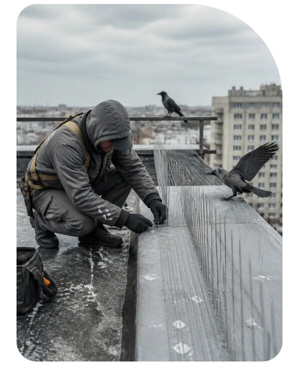 Защита от ворон под ключ в Мирном по цене от 5055 р. | Сенат-Мир